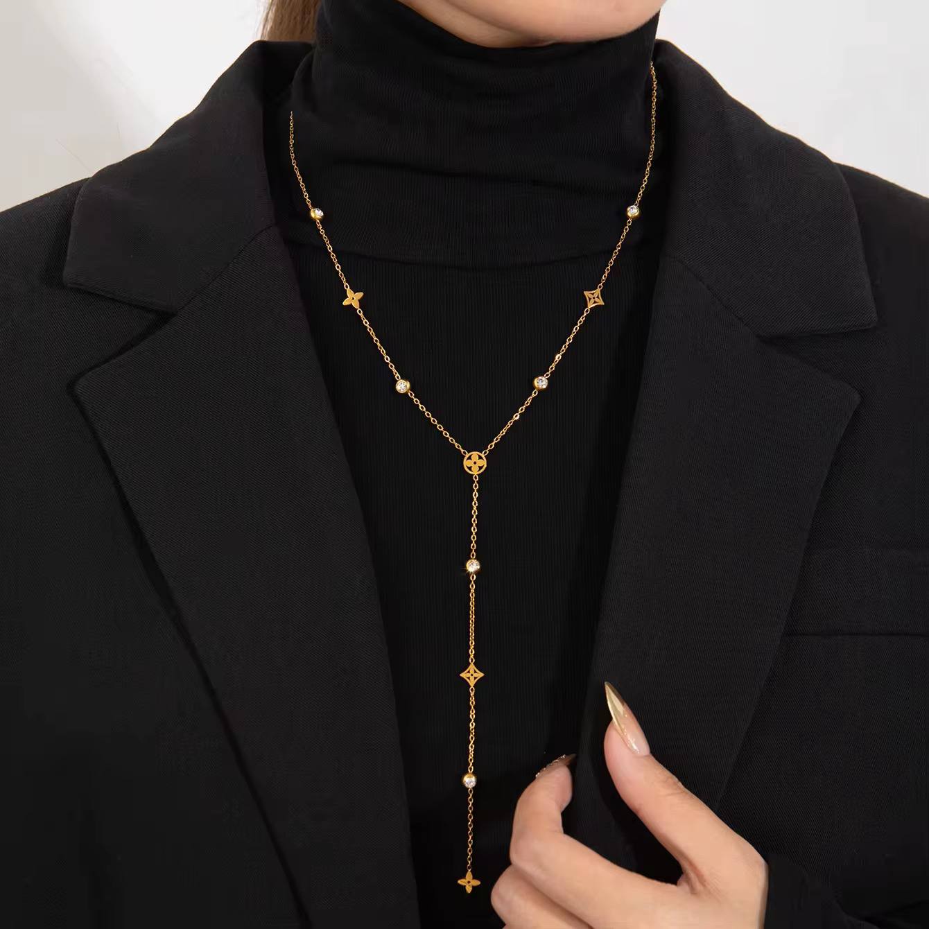Celestial Icons Y-Drop Necklace