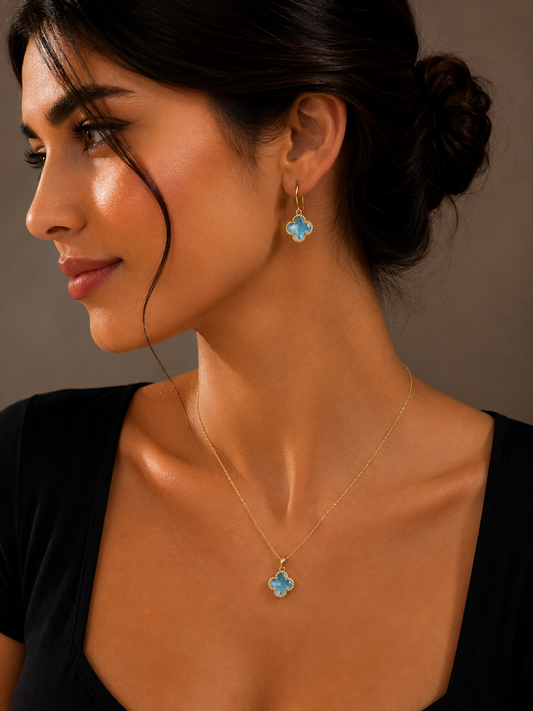 Van Clover Crystal Jewelry Set