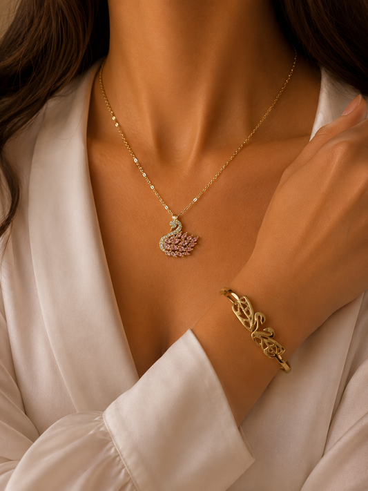 Blush Swan Bracelet Set