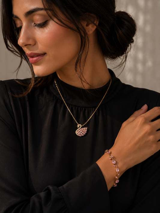 Blush Swan & Tulip Set