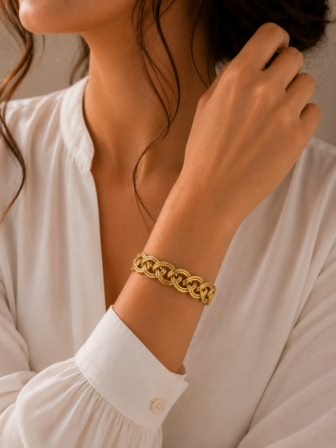 Golden Knot Chain Bracelet