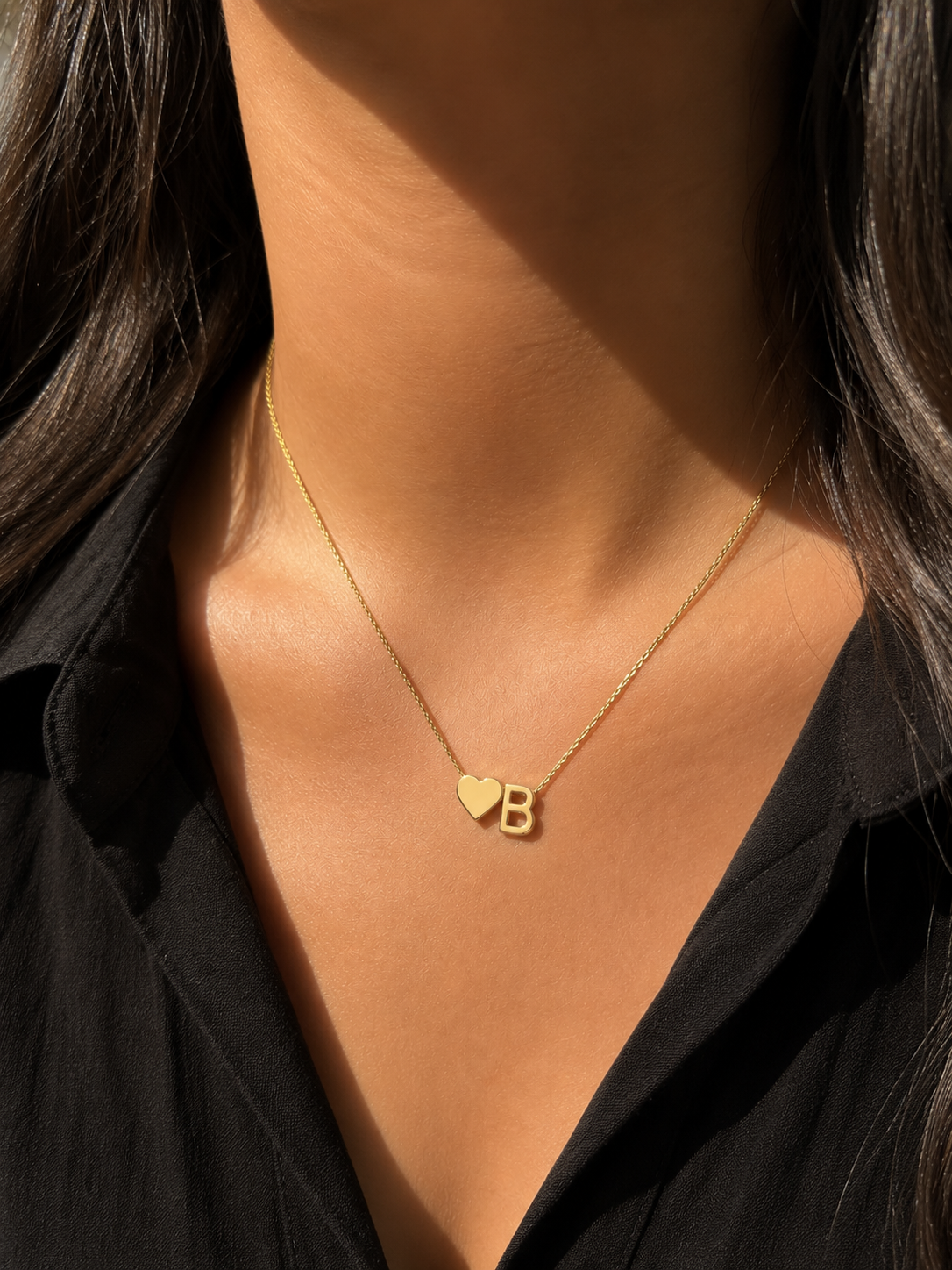 Heart & Initial Necklace