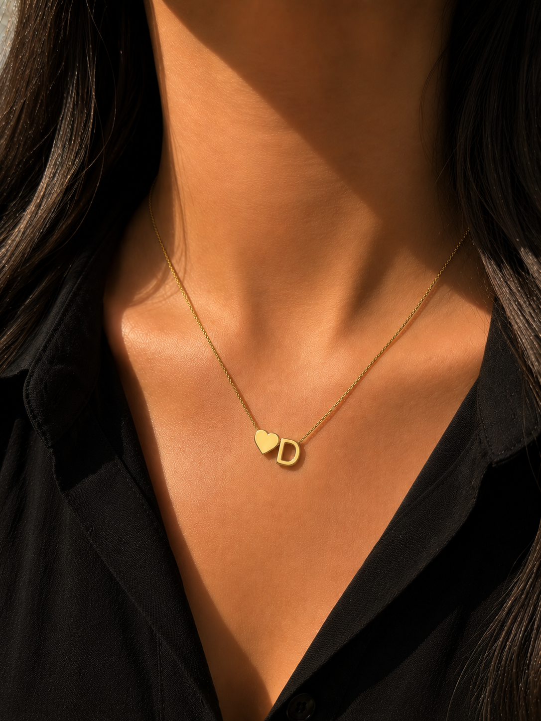 Heart & Initial Necklace