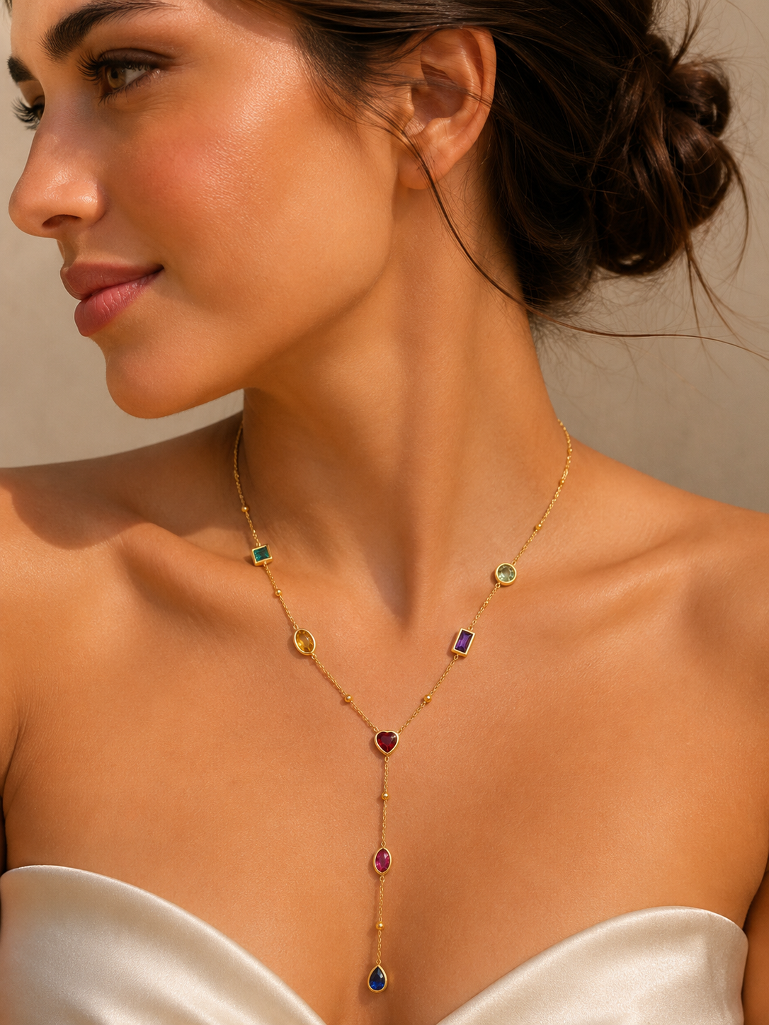 Radiant Gem Drop Necklace