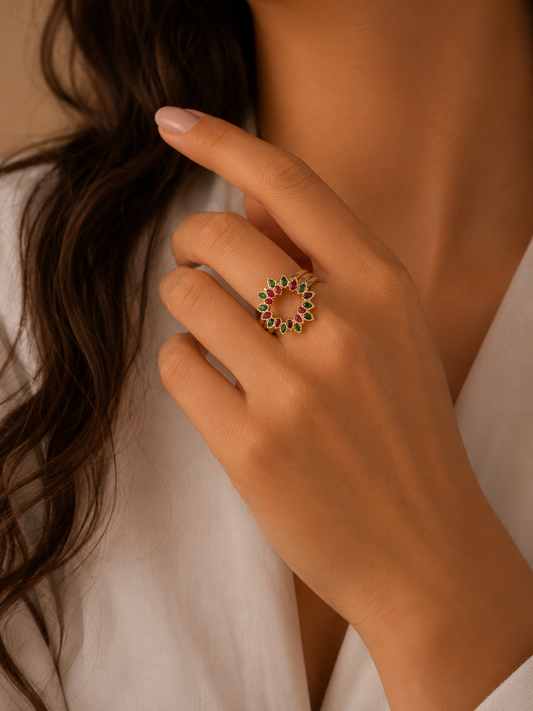 Ruby Bloom Ring