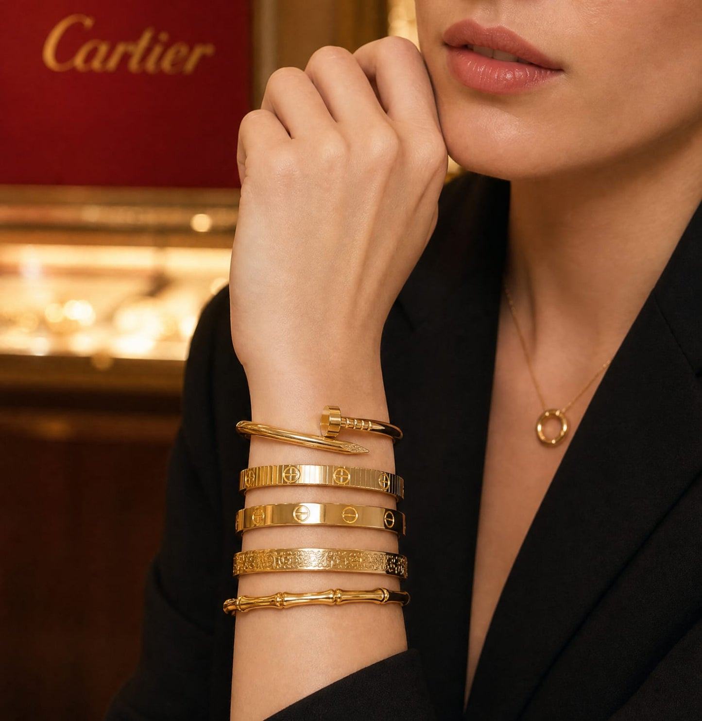 Luxury 5-Piece Bracelet Stack Set