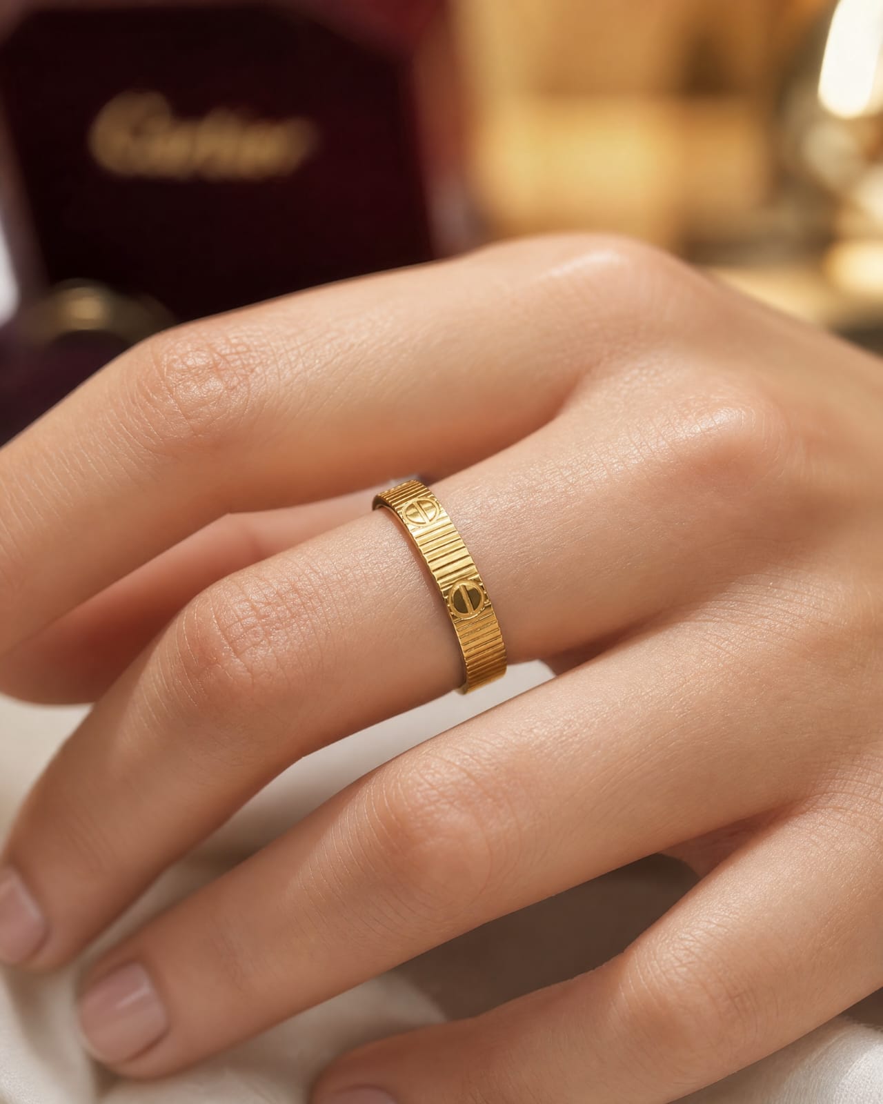 Slim Cartier-Inspired Ring