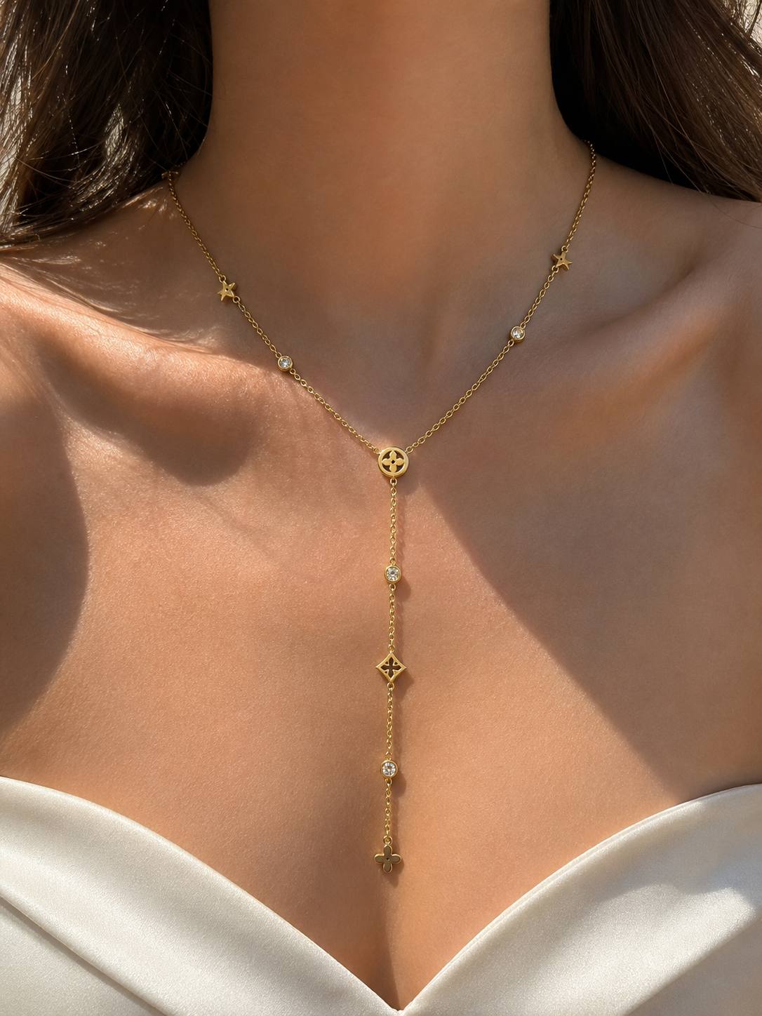 Celestial Icons Y-Drop Necklace
