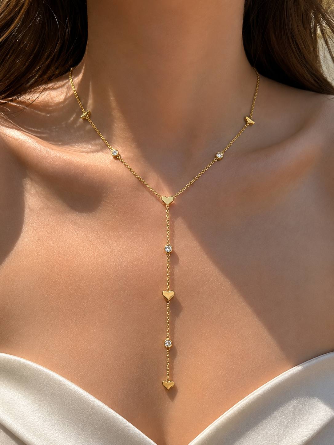 Heart Y-Drop Necklace