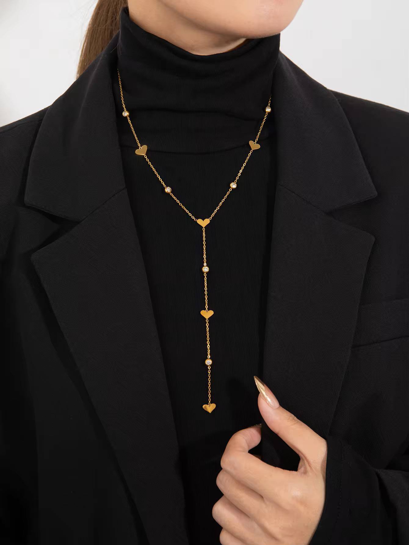 Heart Y-Drop Necklace